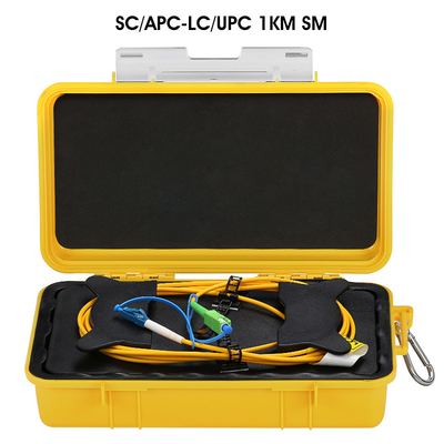 Hộp cáp khởi động OTDR sợi quang SC / APC-LC / UPC 2km Vòng sợi quang 1310 / 1550nm
