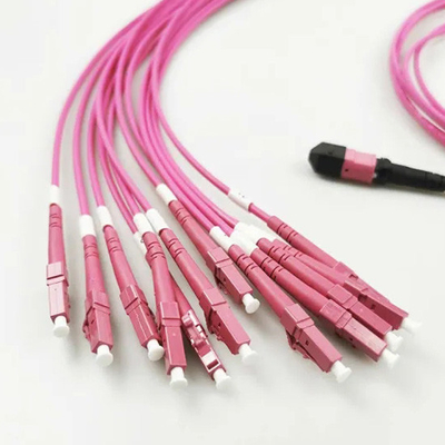 trung tâm dữ liệu 8 Core MPO MTP Patch Cord 40G Mpo To Lc Breakout Cable