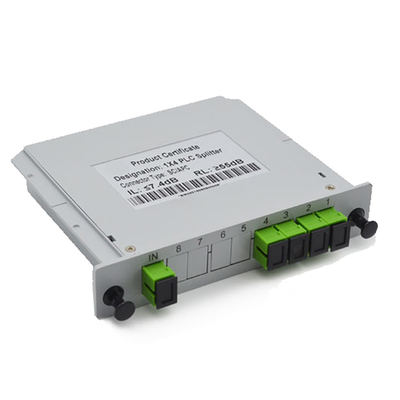 Chế độ đơn SC UPC FTTx Fibre PLC Splitter 1X4 Cassette Plug In Type