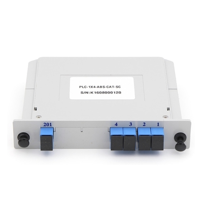 Chế độ đơn SC UPC FTTx Fibre PLC Splitter 1X4 Cassette Plug In Type