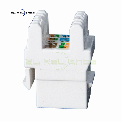 White 22 ~ 26 AWG Cat5e Keystone Coupler 8P8C Network Keystone Jack